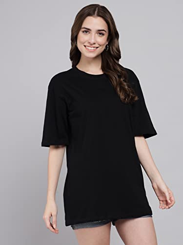 Image of FUNDAY FASHION Women Cotton Half Sleeve Oversized T-Shirt (Pack of 2)