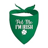 JXGZSO 1 Piece St. Patrick's Day Dog Bandanas Irish Dog Bandana Holiday Party Decorations (Pet Me Irish D)