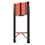 12.5 FT Telescoping Ladder, Carbon Steel Extension Multi-Purpose Collapsible Step Tool with 180 Degree Reversible Head, Anti-Slip Feet, 330lbs Capacity, Black for Home Roof RV Black