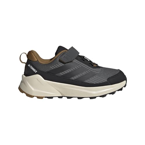 adidas Unisex Kid Terrex Trailmaker 2 Climaproof Hiking Shoes (Little Kid/Big Kid) Grey/Black/Bronze Strata, 4.5 Big Kid Medium