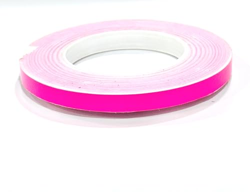 Image of WALLMATE Reflective Strip Sticker Night Visibility Warning Tape Waterproof Safety Reflector for Car, Bikes,Truck And Other Vihicle (Fluorescent Pink Strip, 0.5 In x 45 Mtr (1771 in))
