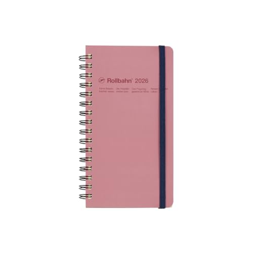 【デルフォニックス手帳 2026年版／2025年10月始まり】ロルバーンダイアリー スリム スケジュール帳 マンスリー（ピンク）のサムネイル
