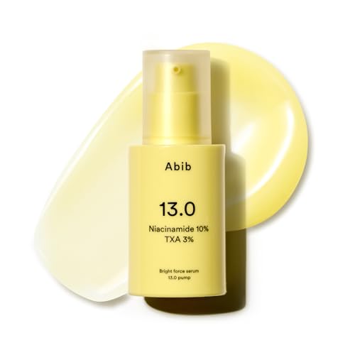 Image of Abib Bright Force Serum 13.0 Pump, 10% Niacinamide + 3% TXA, 1.01 fl.oz, Brightening Serum for Uneven Skin Tone, Hyperpigmentation, Glass Skin Glow, Korean Skincare