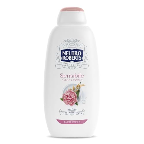 NEUTRO ROBERTS Champú corporal sensible con Avena y Peonía, ideal para pieles sensibles, ingredientes de origen natural, sin jabón, dermatológicamente probado, bote de 600 ml