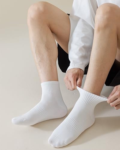 KUANYING Athletic Ankle Socks Seamless Anti-pilling Cotton Socks for Men Women (6 Pairs With Present Box)4