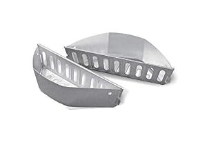 Weber charcoal baskets for all charcoal grills in kettle shape, sturdy & robust, allows easy direct & indirect grilling - silver (3401510)