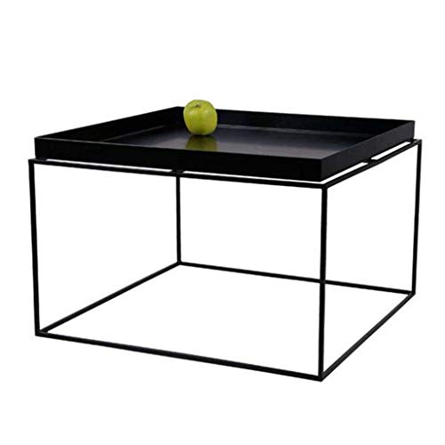 Simple Coffee Table/Wrought Iron Side Table, Edge Heightening Desktop,