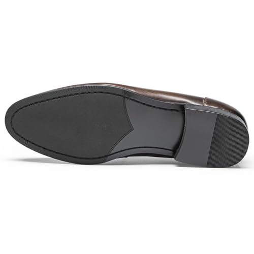 Men's Loafers & Slip-Ons - Genuine Leather Tassel Loafers | Classic Dress Shoes with Hand-Tied Fringes for Formal Occasions4