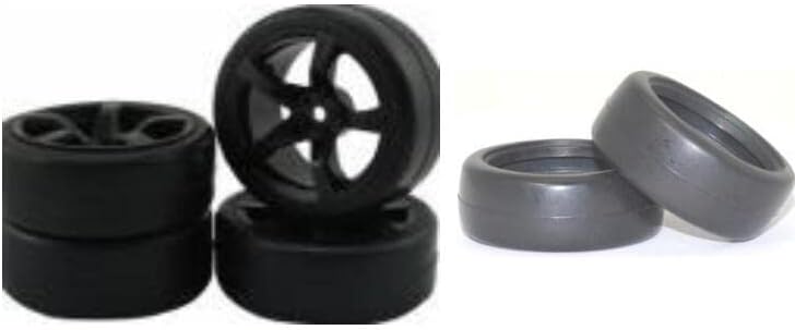 1/10 Scale Toy car Wheels and Tires 4pcs one Set by Random - (Color: by Random 4pcs)