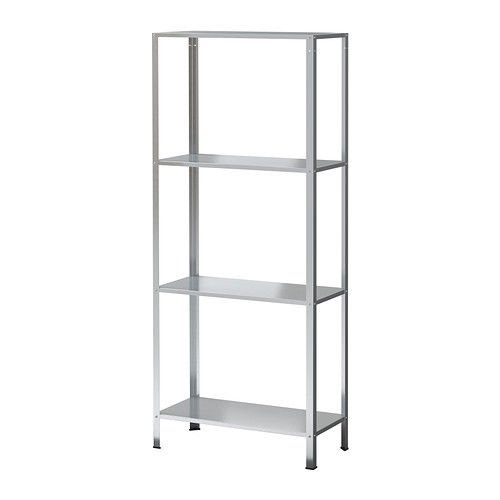 HYLLIS Metal Shelving Unit, 3 Shelf Indoor/Outdoor Galvanized ;HJ#7-545/MKI94 G1552763
