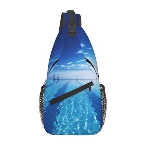 Mochila cruzada deportiva negra para adultos miniatura 1