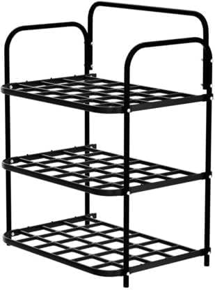 Durable Plastic & Metal Shoe Rack - 3-Tier Stackable Organizer for Home, Closet & Entryway, Holds Up to 9 Pairs of Shoes, Easy Assembly, Space-Saving Design-image-47