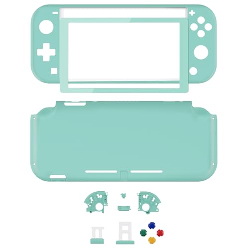 Image of eXtremeRate Misty Green DIY Replacement Shell for Nintendo Switch Lite, NSL Handheld Controller Housing w /Screen Protector, Custom Case Cover for Nintendo Switch Lite