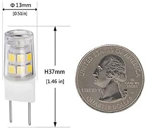 Miniatura 2 de Bombilla G8, G8 GY8.6 con base de dos pines, no regulable, base T4 G8, bi-pin xenón tipo JCD, LED de 120 V, 35 W, bombilla halógena de repuesto para