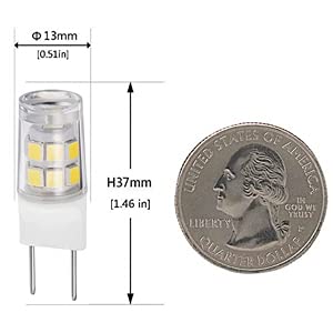 Adzok G8 Light Bulb, G8 Gy8.6 Bi-Pin Base Led, Not Dimmable T4 G8 Base Bi-Pin Xenon Jcd Type Led 120V 50W Halogen Replacement Bulb For Under Counter Kitchen Lighting (5-Pack) (Daylight White 6000K) #TOP1