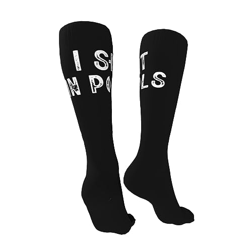 I Shit In Pools Knee High Socks For Women Long Tube Socks Athletic Compression Socks Unisex High Socks Girls2