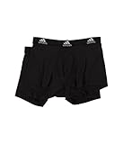 adidas Men's Sport Performance Climalite Trunks Underwear (2-Pack), Black, Large