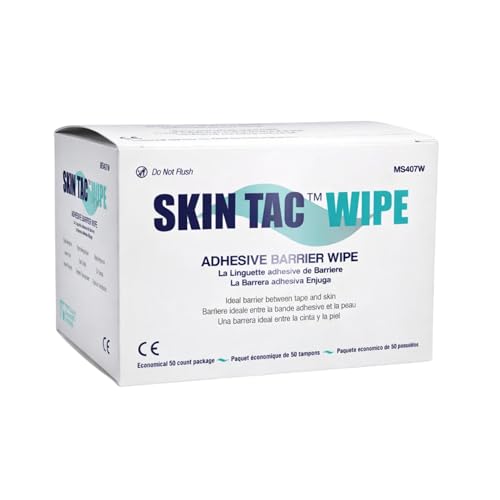 Torbot IM074407W314832 Group Inc Skin Tac'H' Adhesive Barrier Prep Wipe, Liquid Form, Latex-Free, Hypo-allergenic (Box of 50 Each), 1 Pack