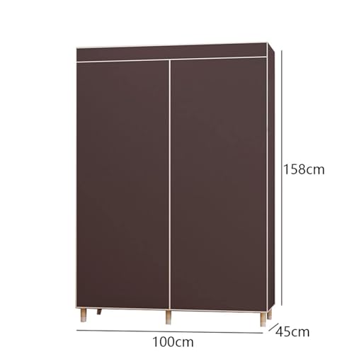 Armoire en tissu avec étagères de placard multifonctions et tringle