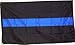 3x5 FT Deluxe Thin Blue Line Police Flag Fully Sewn Stripes SolarMax Nylon WindStrong® Reinforced Corners Black Finished Header American Made+Premium Grade™