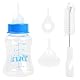 Aufzuchtflasche Welpen Hunde, Milchflasche Pet 60ml und 150ml, Silikon Kleine Babyflasche Set für Katze, Fütterungswerkzeug mit Ersatz Mini Nippel für Haustiere (Großes Blau)