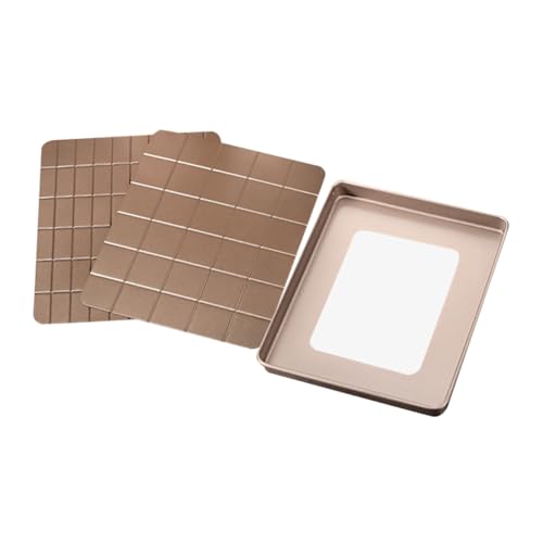 TOBBOMEY Stampo Torrone Professionale in Metallo Set per Dolci Fai da Te Teglia Antiaderente per Nougat e Torroncini Design Liscio e Facile da Pulire Utensili da Forno Multifunzionali