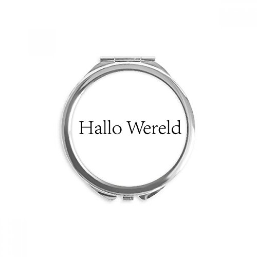 Miroir du monde cosmétique compact rond motif néerlandais de poche et voyage