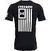 Under Armour Men's New Freedom Flag T-Shirt, Black (001)/White, Small