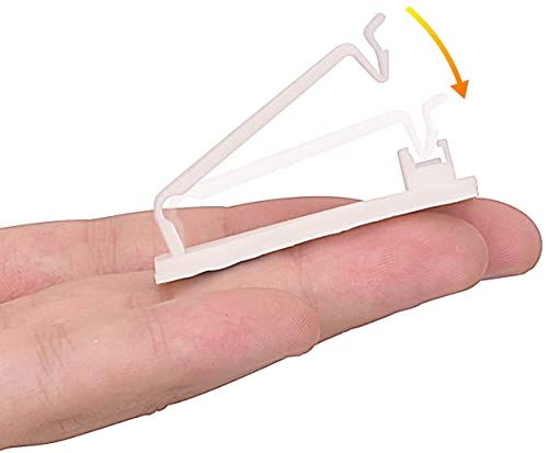 Clips Adhesivos para Gestión de Cables, Organizadores de Cables para TV PC Cable Ethernet Debajo del Escritorio en Casa Oficina (Blanco) miniatura 3