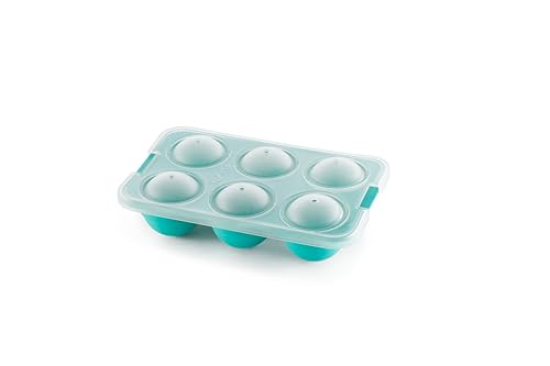 Lékué Bandeja de Silicona para cubitos de hielo XL Esfera