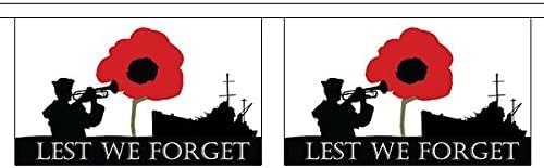 Flagtex Lest We Forget (Navy) Horizontal Fabric Bunting – 3m with 10 Flags – Fabric for Indoor & Outdoor Use – String Flags Banners Remembrance Royal Navy Military Veterans Memorial Poppy