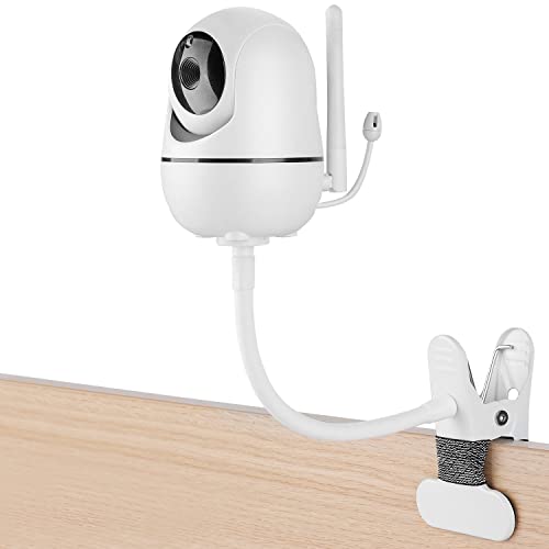 Image of iTODOS Baby Monitor Mount Compatible with HelloBaby HB65/HB6550/HB6558/HB66/HB248,ANMEATE SM935E/SM650,Bonoch,ChildsFarm Baby Monitor, 8inches Flexible Arm, Attach Your Baby Cam Wherever You Like