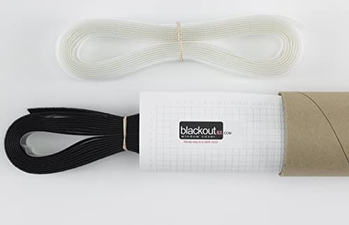 Blackout Ez - Total Sunlight Blocking Window Cover - Complete Light Block For: Living And Tv Room, Nursery, Home Theatre, Small - Customizable To (36" X 48") White In/White Out - Made In Usa #TOP1