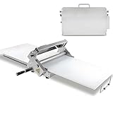 Laminadora de masa manual plegable para repostería, acero inoxidable, grosor ajustable 0-25 mm, perfecta para croissants, pizza, hojaldres, panadería casera y profesional(60x30cm)