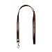 Genuine Leather Neck Lanyard, RetroLeo Leather Key Chain Holder, ID Badge Holder (LL001-Brown)