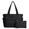 TOPDesign Bolsa de mano acolchada para mujer, bolso ligero con compartimentos, bolsa de hombro acolchada para el trabajo, viajes, gimnasio