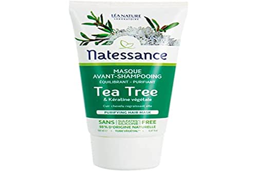 Natessance - Masque Avant-Shampooing - Tea Tree & Kératine Végétale - Flacon 100% Végétal - 150 ml Cover
