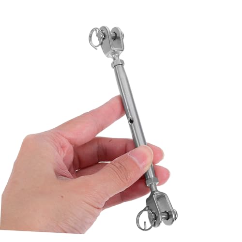 STOBAZA 2 piezas Tensores de Acero Inoxidable para Cable, Ajustadores de Tornillo para Tensión de Cuerda y Tensado de Tendederos miniatura 3