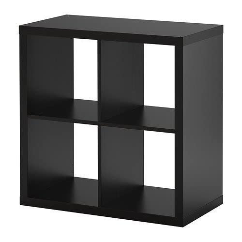 Amazon｜IKEA KALLAX シェルフユニット ブラックブラウン 77×77cm 