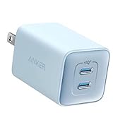 Anker 523 Charger (Nano 3, 47W) USB PD USB-C 急速充電器【PowerIQ 3.0 (Gen2)搭載/PSE技術基準適合/折りたたみ式プラグ】iPhone 17 / 16 / 15シリーズ / Air MacBook Air その他各種機器対応 (ブルー)