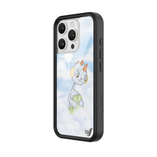 Image of Wildflower Cases - Compatible with iPhone 16 Pro Max| Protective Black Bumper, 6.5ft Drop Test Certified, Women Owned Small Business | Blue White Clouds Sky Dainty Cute Trendy | Collab- Drew