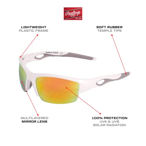 Rawlings Youth Ry132 Sunglasses White & Orange - Image 4