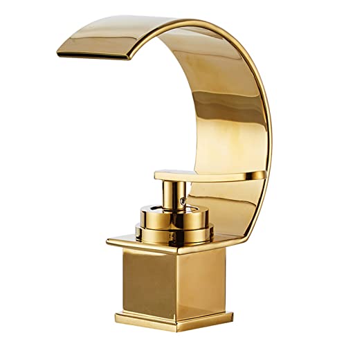 Robinet cascade de salle de bain en laiton pour vasque moderne