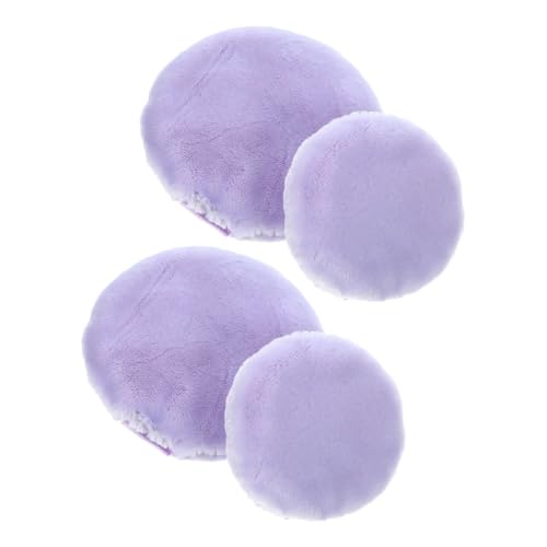 Veemoon 4 Piezas Polvo de Algodón Esponjas Suaves para Maquillaje con Aterciopelada Doble Cara Repuesto para Aplicación Uniforme de Polvos Sueltos y Compactos Grande y Mediano Color