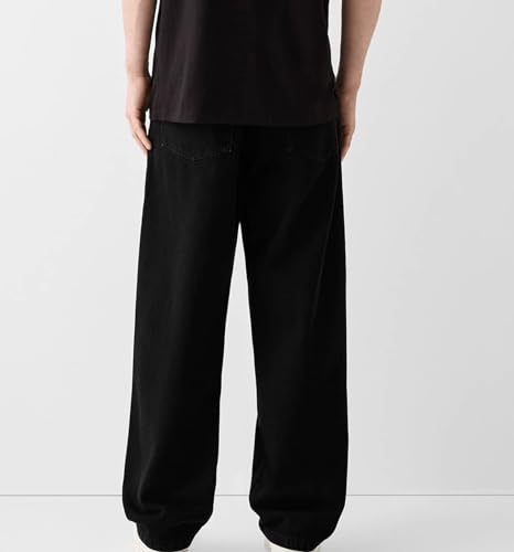 Mens Baggy Jeans Y2k Hip Hop Straight Leg Jeans Vintage Casual Skateboard Pants Loose Fit Denim Jeans4