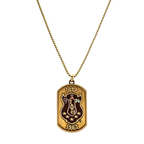 BBGreek Iota Phi Theta Fraternity Paraphernalia - Dog Tag Pendant Necklace - Officially Licensed - Collection