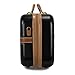 World Traveler Gatsby Vintage Style 2-Piece Hardside Carry-On Retro Train Case Spinner Luggage Set - Black