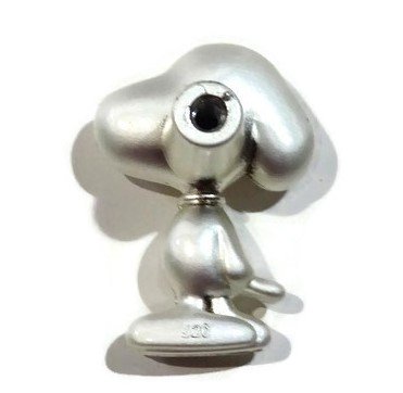 Cabinet Knob Cartoon Snoopy No.3, Satin Chrome 1 1/4" X 1 3/4" #TOP3
