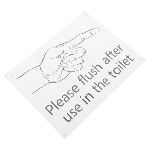 GLEAVI Cartello Wc Autoadesivo Adesivo Per Bagno Adesivo Decorativo in Pvc Decalcomania Murale Per Bagno Segnale Di Avvertimento Per Toilette