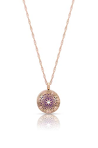 Smaller Diffuser Necklace, Twisted Diamond Cut Necklace (Rose)